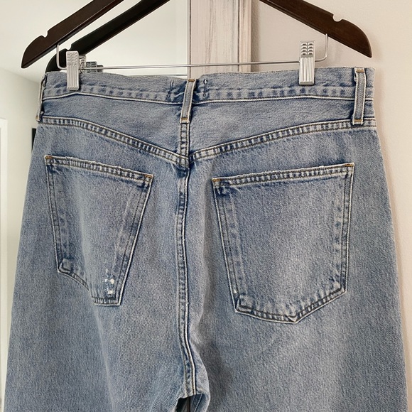 Agolde Blue Straight Leg Jeans - Picture 5 of 8